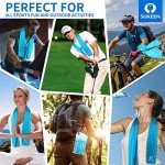 [4 Pack] Cooling Towel (40"x12"),Ice Towel,Soft Breathable Chilly Towel,Microfiber Towel for Yoga,Sport,Running,Gym,Workout,Camping,Fitness,Workout & More Activities (Grey/Green/Pink/Lake Blue)
