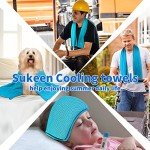 [4 Pack] Cooling Towel (40"x12"),Ice Towel,Soft Breathable Chilly Towel,Microfiber Towel for Yoga,Sport,Running,Gym,Workout,Camping,Fitness,Workout & More Activities (Grey/Green/Pink/Lake Blue)