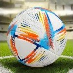 World Cup Quality League Quality Soccer Ball Size 5 Thermally Bonded Match Ball Seamless Stitching- Official Match Weight- Professional Grade Leather- Pelota de Futbol (Size 5, World Cup)