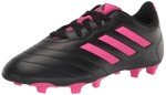 adidas unisex child Goletto Viii Firm Ground Soccer Shoe, Core Black/Team Shock Pink/Core Black, 11 Little Kid US