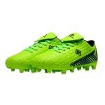 DREAM PAIRS Boys Girls Outdoor Soccer Cleats Football Shoes for Little/Big Kid,Size 1 Little Kid,Neon/Green/Black,MEGA-2K
