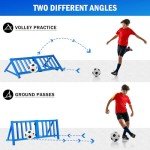 Soccer Rebounder Board with Metal Frame, Adjustable Angles/Heights, Portable Storage Design, Soccer Training Equipment for Precision Passing/Shooting Drills