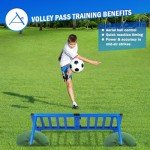 Soccer Rebounder Board with Metal Frame, Adjustable Angles/Heights, Portable Storage Design, Soccer Training Equipment for Precision Passing/Shooting Drills