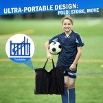 Soccer Rebounder Board with Metal Frame, Adjustable Angles/Heights, Portable Storage Design, Soccer Training Equipment for Precision Passing/Shooting Drills