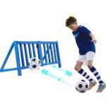 Soccer Rebounder Board with Metal Frame, Adjustable Angles/Heights, Portable Storage Design, Soccer Training Equipment for Precision Passing/Shooting Drills