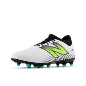 New Balance Unisex Tekela Magique Fg V4+ Soccer Shoe, White/Hi-Lite/Black, 11.5 Wide US Men