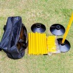 Nbguigdstr 6 Pcs 5 FT Adjustable Agility Training Poles for Soccer,Basketball,Football, Horse,Dog-Speed and Agility Training Equipment Sports Training Poles with Rubber Bases and Bag