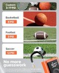 ETENWOLF P300 Plus Ball Pump, Electric Basketball Pump Inflation and Deflation, with 3200 mAh Rechargeable Battery, Air Pump for All Sports Balls,Vivid Orange