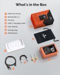 ETENWOLF P300 Plus Ball Pump, Electric Basketball Pump Inflation and Deflation, with 3200 mAh Rechargeable Battery, Air Pump for All Sports Balls,Vivid Orange