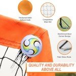Soccer Goals for Backyard, Portable Soccer Goal, Football Practice, Soccer Training Equipment for Young (4'x 3' Goal*2, Resistance Bands Set*1, 20FT & 12 Rungs Agility Ladder*1)