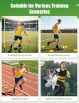 GHB Speed Agility Training Equipment, 6 Agility Poles, 20ft Agility Ladder, 12 Disc Cones, Resistance Parachute, Jump Rope, 4 Resistance Bands, Soccer Training Poles for Speed Agility Training