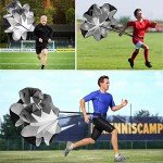 Running Speed Training, 2 Umbrella Speed Chute 56 Inch Running Parachute Soccer Training for Weight Bearing Running and Fitness Core Strength Training