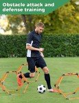 GHB Hex Agility Rings Speed Rings with Carrying Bag 6 Set Portable Hexagon Rings, Agility Ladder for Agility Footwork Training (Orange)