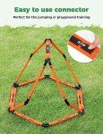 GHB Hex Agility Rings Speed Rings with Carrying Bag 6 Set Portable Hexagon Rings, Agility Ladder for Agility Footwork Training (Orange)