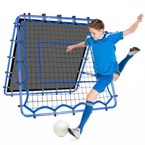 Winthai 4x4FT Dual-Sided Soccer Rebounder Net, Fast & Slow Rebound Speed Training for Control, Passing Practice, Easy Setup Baseball/Volleyball Rbounder Gifts & Equipment for Kids,Teens & Adults