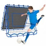 Winthai 4x4FT Dual-Sided Soccer Rebounder Net, Fast & Slow Rebound Speed Training for Control, Passing Practice, Easy Setup Baseball/Volleyball Rbounder Gifts & Equipment for Kids,Teens & Adults