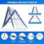 Winthai 4x4FT Dual-Sided Soccer Rebounder Net, Fast & Slow Rebound Speed Training for Control, Passing Practice, Easy Setup Baseball/Volleyball Rbounder Gifts & Equipment for Kids,Teens & Adults