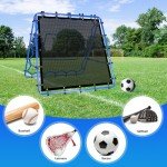 Winthai 4x4FT Dual-Sided Soccer Rebounder Net, Fast & Slow Rebound Speed Training for Control, Passing Practice, Easy Setup Baseball/Volleyball Rbounder Gifts & Equipment for Kids,Teens & Adults