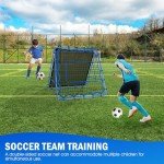 Winthai 4x4FT Dual-Sided Soccer Rebounder Net, Fast & Slow Rebound Speed Training for Control, Passing Practice, Easy Setup Baseball/Volleyball Rbounder Gifts & Equipment for Kids,Teens & Adults