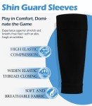 KMOLY Men's Grip Soccer Socks， Shin Guards，2 Pair Shin Sleeves, 1 Pair Sleeves with Optimized lnsert Pocket Soccer Football Equipment Set for Men Women