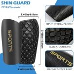 KMOLY Men's Grip Soccer Socks， Shin Guards，2 Pair Shin Sleeves, 1 Pair Sleeves with Optimized lnsert Pocket Soccer Football Equipment Set for Men Women
