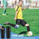 KMOLY Men's Grip Soccer Socks， Shin Guards，2 Pair Shin Sleeves, 1 Pair Sleeves with Optimized lnsert Pocket Soccer Football Equipment Set for Men Women