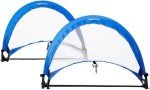 Amazon Basics Portable Pop Up Soccer Goal Set, 2.5 Feet, Blue
