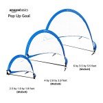 Amazon Basics Portable Pop Up Soccer Goal Set, 2.5 Feet, Blue