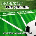 Doskona Football Footstep Training Mat, Soccer Training Mat 35 * 24IN, Soccer Skills Training Equipment with Storage Bag and Soccer Return Trainer Net (Green-White)