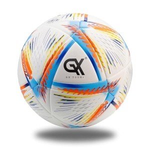 GX TOUR+ Thermo Bonded Polyurethane Soccer Ball Size 5. World Cup Quality, All-Surface Play, Eco Leather Cover, Outdoor Sports, Premium Size 5 Soccer Ball for Training & Competitive Matches