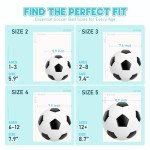 U&C Planet Kids Soccer Ball Size 3, 2-Pack Black White Classic Soccer Balls with 2 Pumps and 2 Mesh Bags, Great Gift for Toddler Boys Girls Ages 3-8, Indoor Outdoor Fun and Games