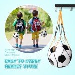 U&C Planet Kids Soccer Ball Size 3, 2-Pack Black White Classic Soccer Balls with 2 Pumps and 2 Mesh Bags, Great Gift for Toddler Boys Girls Ages 3-8, Indoor Outdoor Fun and Games