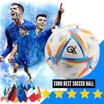 GX TOUR+ Thermo Bonded Polyurethane Soccer Ball Size 5. World Cup Quality, All-Surface Play, Eco Leather Cover, Outdoor Sports, Premium Size 5 Soccer Ball for Training & Competitive Matches