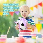 U&C Planet Kids Soccer Ball Size 3, 2-Pack Black White Classic Soccer Balls with 2 Pumps and 2 Mesh Bags, Great Gift for Toddler Boys Girls Ages 3-8, Indoor Outdoor Fun and Games