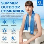 Sukeen 4 Pack Cooling Towel (40"x12"), Soft Breathable Chilly Microfiber Towel for Yoga, Sport, Running, Gym, Workout & More Activities