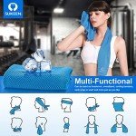 Sukeen 4 Pack Cooling Towel (40"x12"), Soft Breathable Chilly Microfiber Towel for Yoga, Sport, Running, Gym, Workout & More Activities