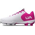 Under Armour Girls' Glyde 2.0 RM JR, (101) White/Rebel Pink/White, 3, US