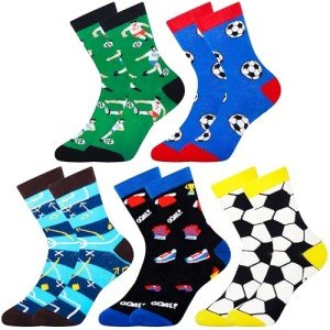 Belloxis Kids Soccer Socks - Crazy Designs for Boys & Girls, Ages 8-12