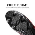 DREAM PAIRS Men's Firm Ground Soccer Cleats Shoes,Size 7,Black/Red,MEGA-1