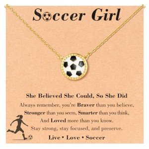 Tarsus Soccer Gifts, Soccer Girl Necklace Stuff Accessories Jewelry Gifts for Girls 8-12 Player