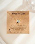 Tarsus Soccer Gifts, Soccer Girl Necklace Stuff Accessories Jewelry Gifts for Girls 8-12 Player