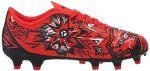 PUMA Ultra Play Firm Artificial Ground Sneaker, Red Black White, 2 US Unisex Big Kid