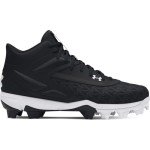 Under Armour Boys' Leadoff Mid RM JR 3.0, (001) Black/Black/White, 2, US