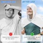 CSITE 3 Pack Cooling Hoodie Towels for Neck and Face, UPF 50 Sun Protection & Instant Cooling, Ice Towels for Hot Weather, Soft Breathable Towel for Sport, Work Out, Gym, Camping & More Activities