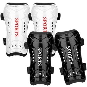 2 Pairs Adjustable Soccer Shin Guards for Kids