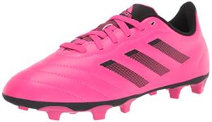 adidas Goletto Firm Ground Soccer Shoe, Team Shock Pink/Black/Black, 4.5 US Unisex Big Kid