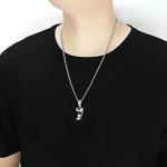 ZRAY Soccer Number Necklace for Men Soccer Charm Pendant Stainless Steel Silver Chain 22+2 inch Personalized Soccer Gift for Men Women（10）