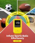 Ball Pump for Sports Balls, HYVOHEX Portable Electric Basketball Pump Ultra Fast Inflation, with Digital LED Display Air Pump for Balls, Preset Pressure with Ball Needle for Soccer, Volleyball