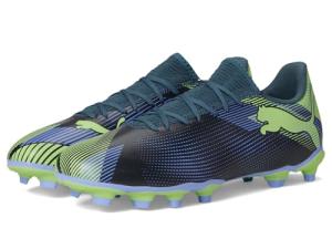 PUMA Men's Future 7 Play Firm, Artificial Ground Soccer Cleats Sneaker, Gray Skies-Elektro Purple-Fizzy Apple White, 11.5