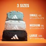 adidas Defender 5.0 Duffel, Durable Travel Gym Sports Bag for Men and Women, Black, Medium (59L)